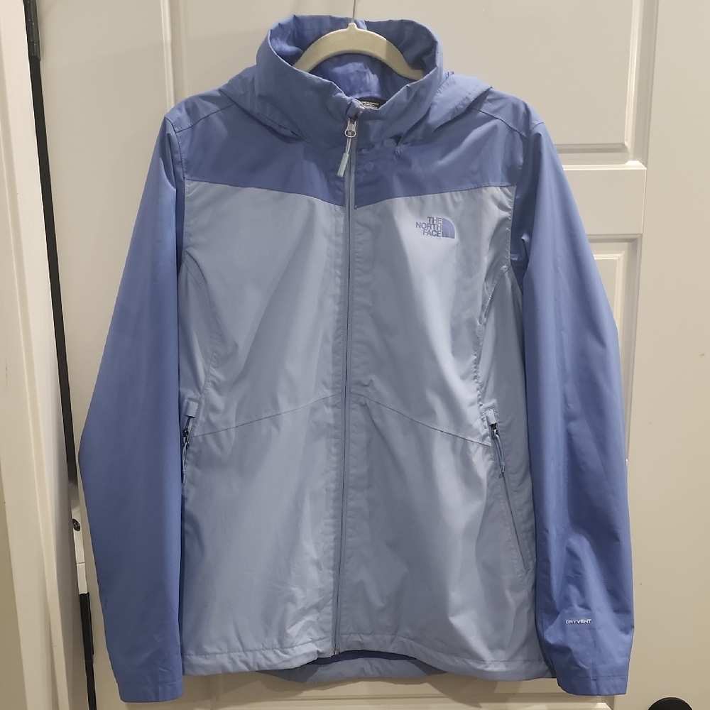 The North Face Light and Dark Blue Hooded Jacket